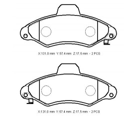 FORD ESCORT- 90/94; ÖN FREN BALATASI (DİSK) (131X57,4X17,5) (BRAMAX) 94AB2K021AB