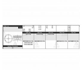 Civic Piston Takım 1 6L  2001 2006  75 50Mm  D16V1  0 50 13101 Plh G00