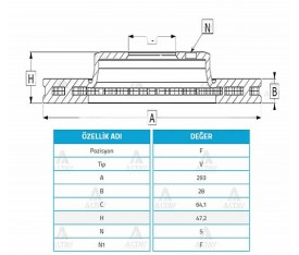 Crv Ön Fren Diski 2007 Sonrası  293Mm  