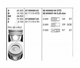 Tucson Santafe Sportage Piston Sekmanlı 2 0 Crdı 0 50 8771170050