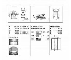 Accent Piston Sekmanlı 2006 Sonrası Era 1 4 Getz 2006 Sonrası 1 4 Std 8771124Std