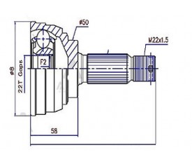 Accent Aks Kafası 25 50 22 2000 2006 Getz 2003 2006 Benzinli Absli Hy100B