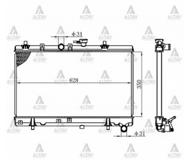 Rio Su Radyatörü Benzinli 2003 2006 Manuel 26Mm Brazing 25310 Fd010