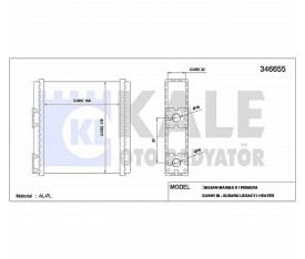 Primera Kalorifer Radyatörü 1990 1995 Sunny 1990 1994 Micra K11 1992 2000 Legacy 271406Jh15