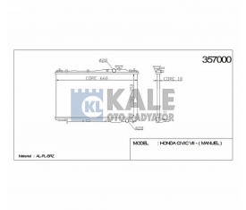 Civic Su Radyatörü Mt  2001 2006 19010 Plc J01