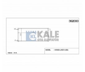 Jazz Klima Radyatörü  2002 2008 Büyük Tip 80110 Saa 013