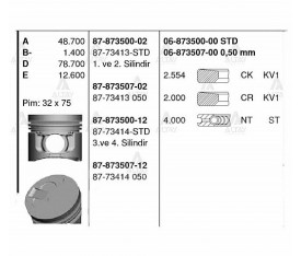 L200 Piston Sekmanlı 4D56 Turbo Magnum 24 Std 8773414