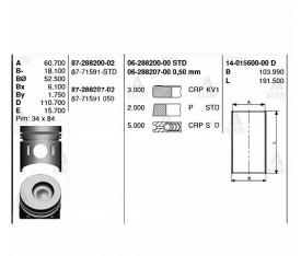 Canter 304 444 Piston Sekmanlı Std 8771591