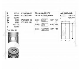 Canter 515 635 Piston Sekmanlı Std 8771600