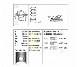 Canter Fe659 Piston Sekmanlı 0 50 8771594