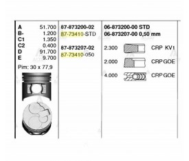 Canter Fe511 711 Piston Sekmanlı 4M40 0 50 8773410