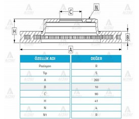 E 2200 Ön Fren Diski Besta 255Mm 18069