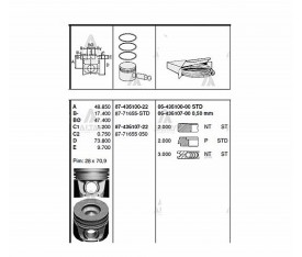 Nissan Pickup Piston Sekmansız Navara 2010 Sonrası Std 8671655