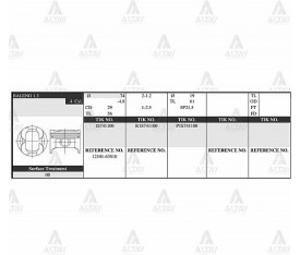 Carry Piston Takım 1 3L 1998 2004 G13B 74 00Mm Std 12101 63810