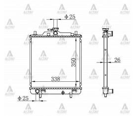 Carry Su Radyatörü 1998 Sonrası 1 3 26Mm Brazing 17700 78A00