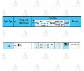 Alto Sekman Takım 0 8L Maruti 1986 1998 69 00Mm F8B 0 50 26910