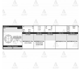 Vitara Piston Takım 1 6L 16V 1989 1999 75 00Mm G16B Std 12111 71C50