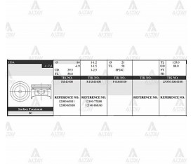 Grand Vitara Piston Takım 2 0L 2006 2010 84 50Mm J20A 050 12100 65811