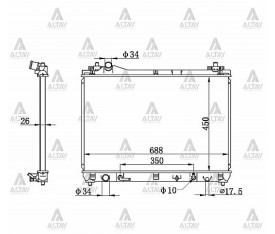 Grand Vitara Su Radyatörü 2004 Sonrası 1 9D F9Q Otomatik 26Mm Brazing 17700 67J10